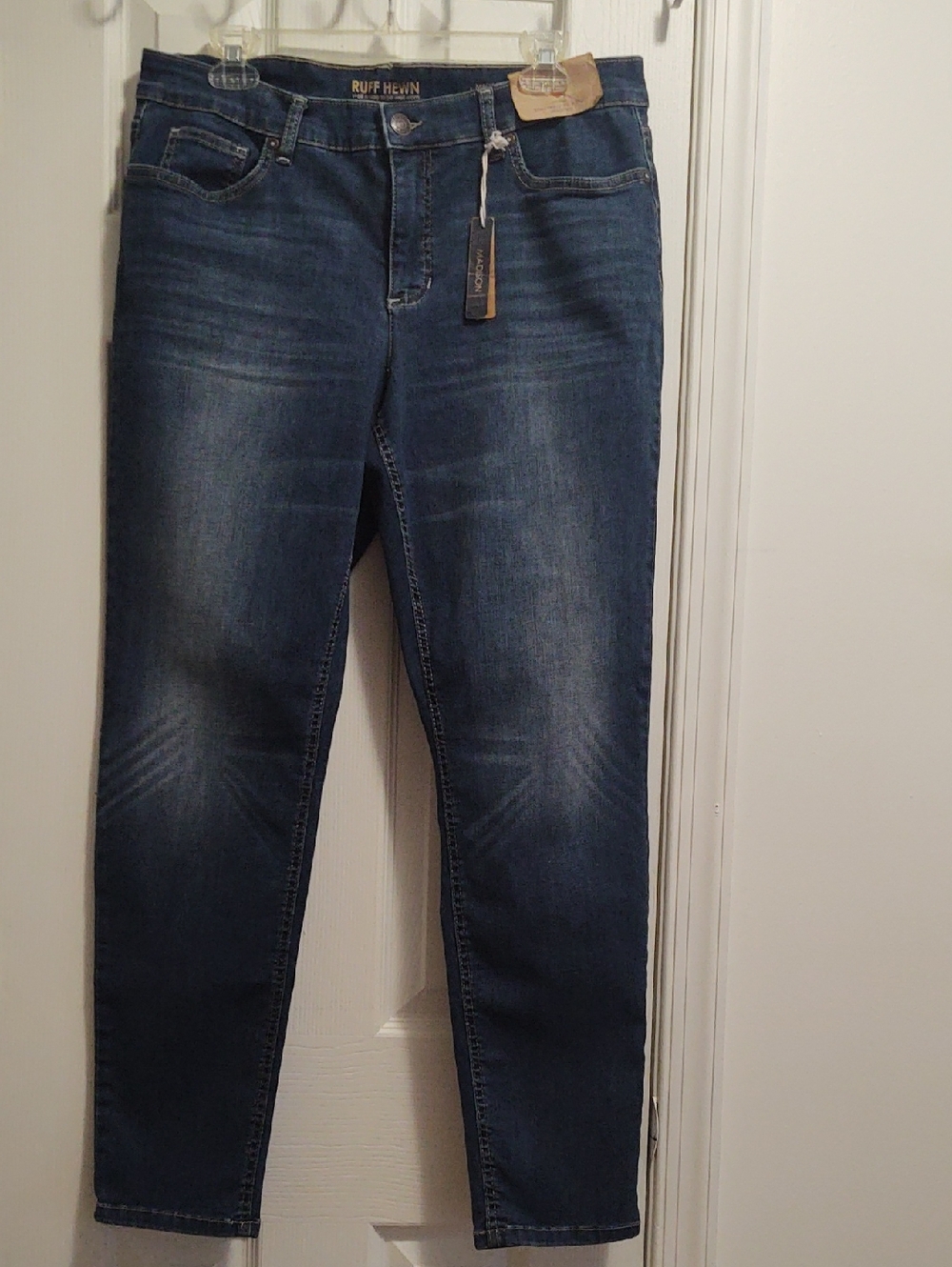 Ruff Hewn Women's Dark Blue Stretch Denim Skinny Jeans Sz 16